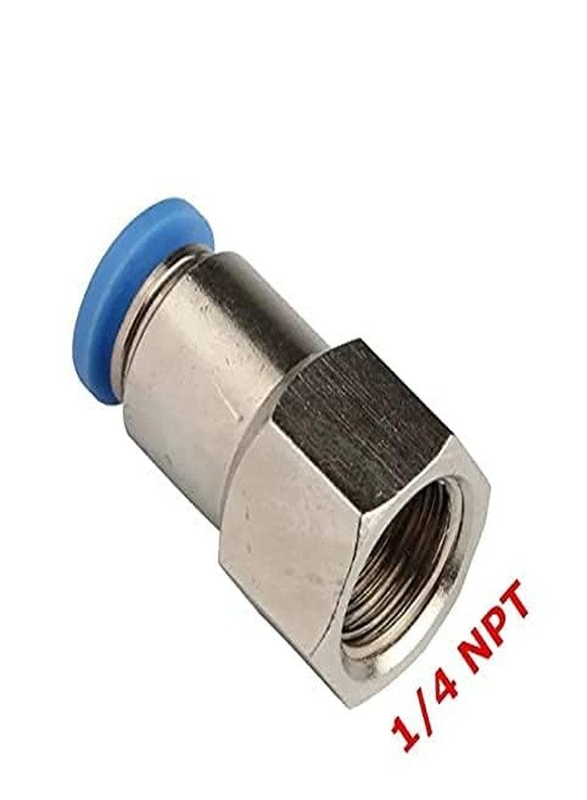 DLEIN OD 1/4"X 6MM Pneumatic Push Type Female Connect Air Tube Fittings Adapter Tube ODx1/4 NPT Female Straight Pneumatic Connector Pipe Fitting Quick Connect Push Lock union connector1pc - Image 3
